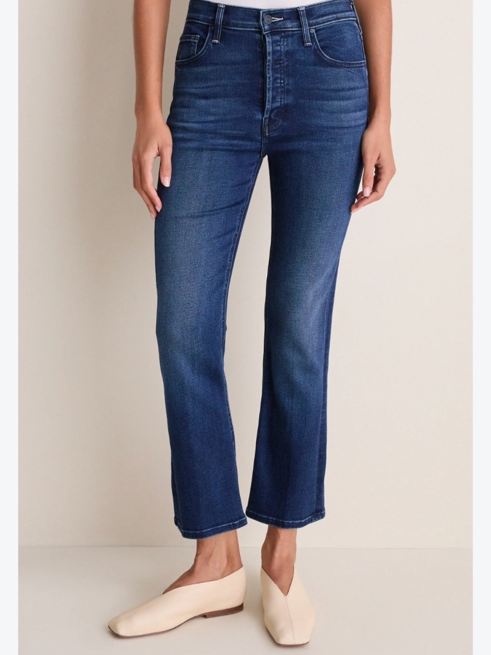 MOTHER Lil Tripper Ankle Jeans-Homecoming High Dark Wash